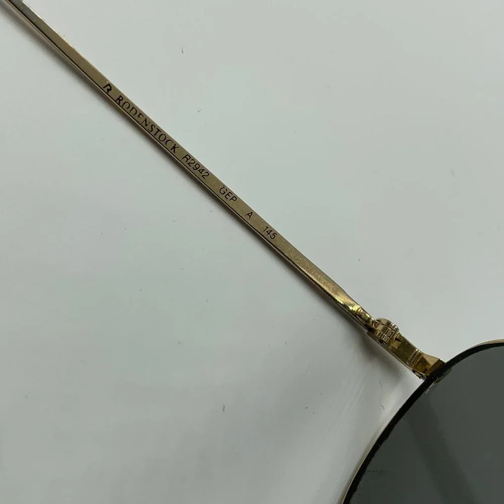 Vintage Rodenstock Gold Metal Sunglasses Frames